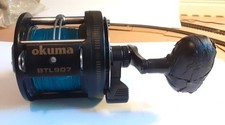 OKUMA BTL907 LIGHT TROLLING LEVEL WIND  BOAT REEL LOADED WITH BRAID