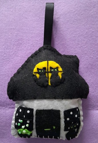 Handmade felt halloween tree - halloween,
