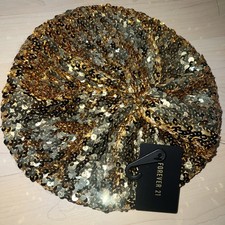 Sequin Hat Beret One Size