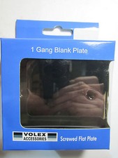 Volex 1 Gang Blank Plate Black