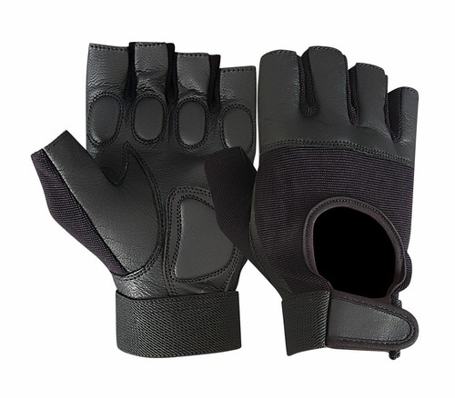 Black gel padded leather - black,