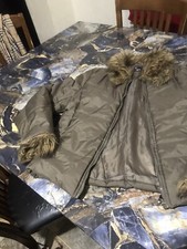 woman Eisenegger fur trim collar  jacket size 10