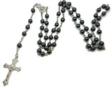 Black Glass Rosary Bead Beads