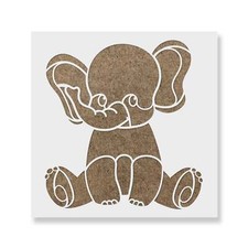 Baby Elephant Stencil - Craft Airbrush Painting Wall Mylar Reusable