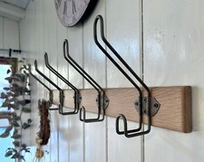 Solid Oak Wooden Coat Rack