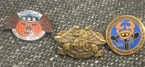 Harley davidson pins - davidson, badges