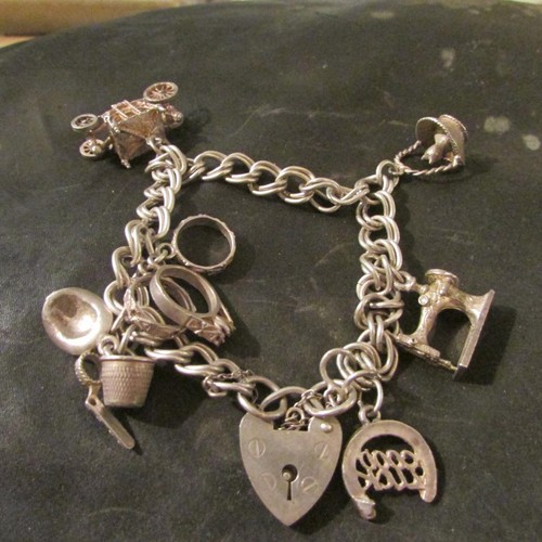 Vintage solid silver charm - silver,