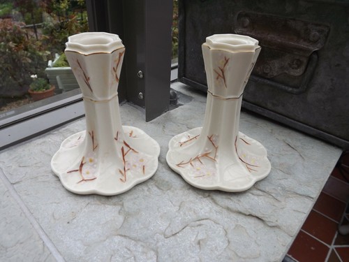Vintage pair belleek fine - pair, of
