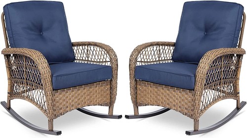 Outdoor wicker rocking chair - rocking,