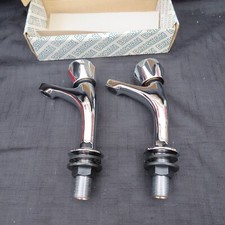 Bristan Club High Neck Knob Handle Basin, Bath & Sink Pillar Taps