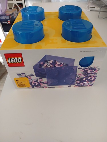 Lego blue storage - lego, brick