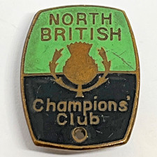Vintage North British Champions Club Enamel Pin Badge UK Collectable Scotland