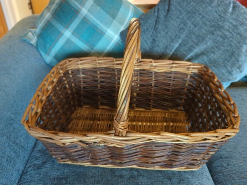 Vintage large wicker shopping - vintage,