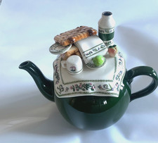 Portmeirion Botanic Garden Green Betty Teapot Summer Picnic RARE USA Issue