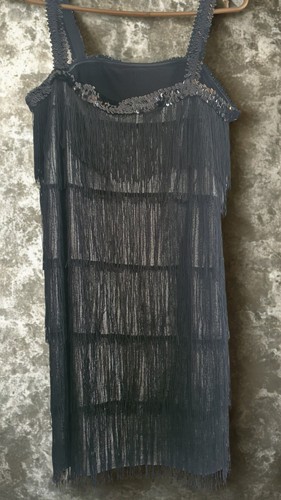 Flapper 1920s black tassle - black,