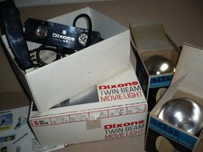 DIXONS Twin Beam MOVIE LIGHT, 2x Atlas Photo lamp bulbs Vintage Boxed