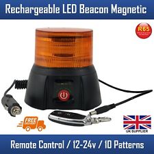Led Wireless Battery Magnetic Amber Warning Beacon Light 12v 24v E9 7 MODES R65