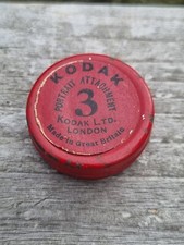 Antique Vintage KODAK Portrait Attachment Lens No. 3 in Original Red Tin