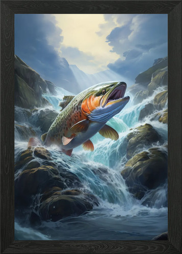 Wild river atlantic salmon - river,