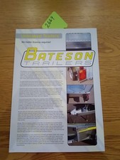Bateson Trailer Flatbed Sales Brochure Leaflet