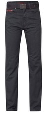 Duke London Mens Regular Original Fit Bedford Cord Enzyme Washed Jeans With Belt