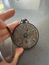 Pair chased 1876 silver - silver, dial