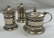 Silver Plate Condiment Set