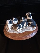 Border fine arts figurine - Collie Pups for Sale - JH67 - used but excellent con