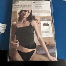 TCM Black Camisole and Briefs Set Size 12/14 - BN