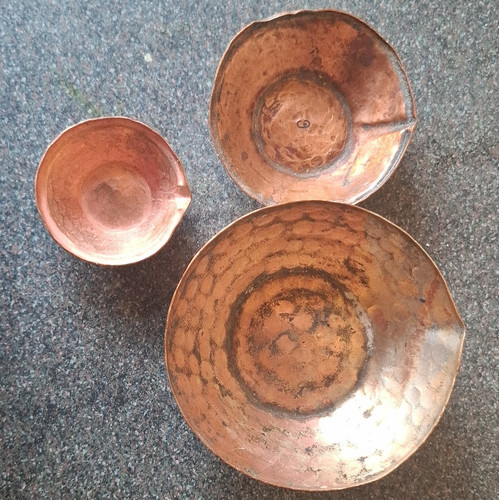 Set hammered copper - 3,
