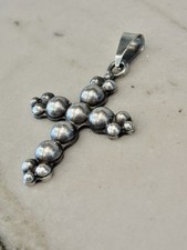 Sterling Silver Bubble Cross