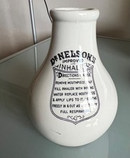 ~Antique Dr Nelsons Improved Ceramic Inhaler~Decorative Display~