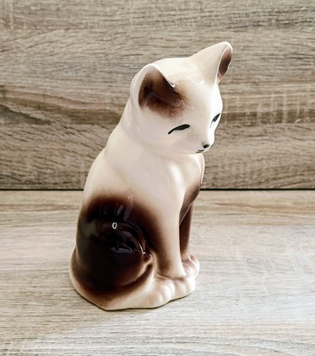 Siamese vintage ceramic cat - siamese,