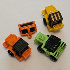 Micro Machines Construction Vehicles x3 Tractor Missing Digger Roller Damaged