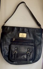 Tommy & Kate- A super ltd. edition top handle black leather bag-13 x16 inch- Vgc