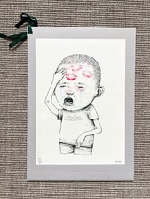 DRAN Kiss Me Crying Boy UNIQUE hand-finished print