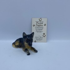 playful puppies “on Guard” German Shepard dog Figurine danbury mint collection