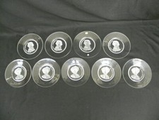 Set of 9 Val St. Lambert Old Masters Collection LE Crystal 8" Plates 1970s