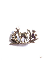 Vintage stag scottish amethyst - scottish,