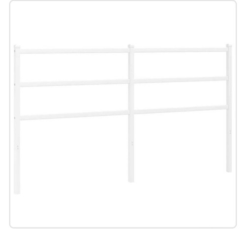 Vidaxl metal headboard white - metal,