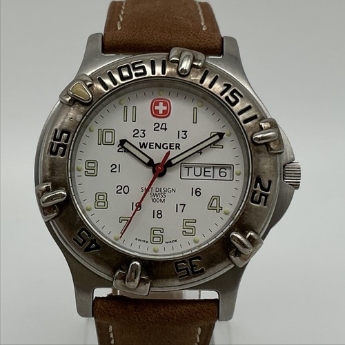 Wenger mens watch 39mm white - watch,