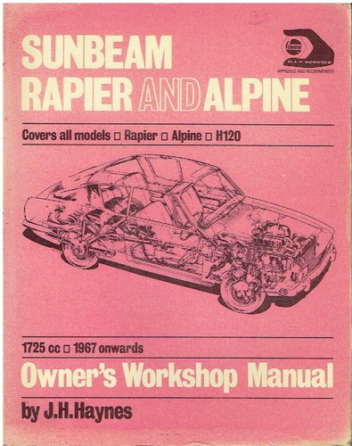 Sunbeam alpine rapier incl - sunbeam, (incl