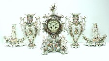 Rare Porcelain Mantel Clock