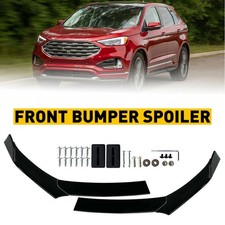 4x Car Front Bumper Lip Splitter Fins Body Spoiler Canards Trim Black Universal