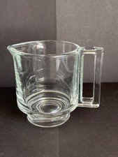 Modernist Joe Colombo Pressed Clear Glass Milk Jug Arno Italy 1960s Mid Century