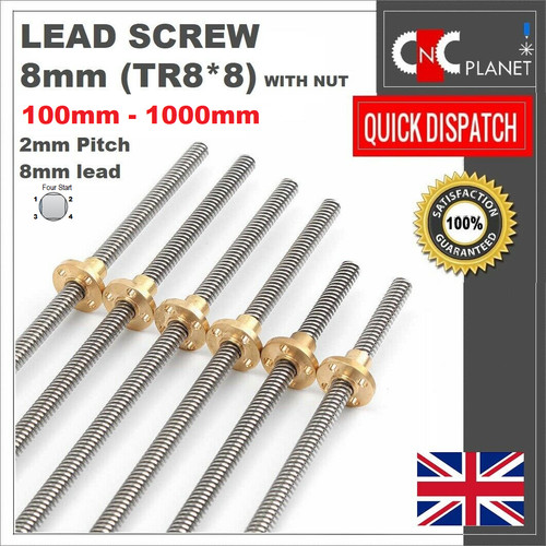 8mm leadscrew tr8 - tr8*8, stainless