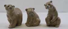 3 Vintage LLADRO Retired  Brown Bear's Walking Standing SEE PHOTOS !!!