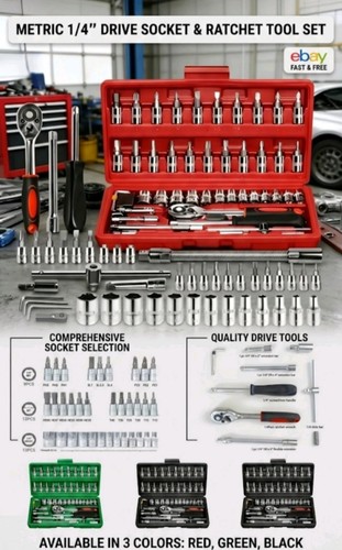 46pc socket ratchet wrench - ratchet, set