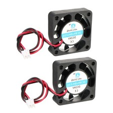 2PCS DC 24V 0.06-Amp Brushless Cooler Cooling Fan 3 Pin Black