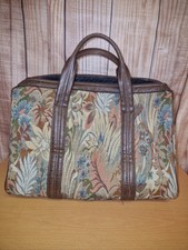 St Michael Vintage 1980s tapestry Travel Case Weekend Luggage Carpet Bag